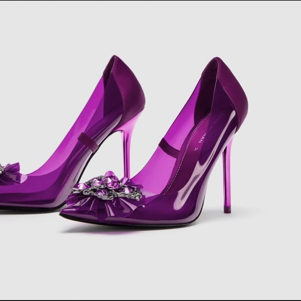 Zara Purple Vinyl Heel